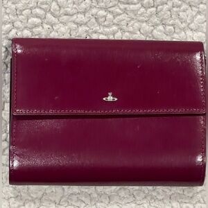 Vivienne Westwood Burgundy Leather Wallet – Orb Logo – Excellent Condition